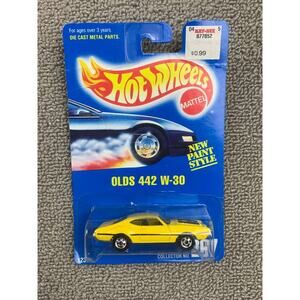 Vintage Hot Wheels Olds 442 W30 Die Cast Yellow New Paint Style Collector 267